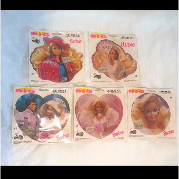 VTG Mello Smello Barbie Stickers 1991 Set Of 5 Sealed New Old Stock - Picture 1 of 9